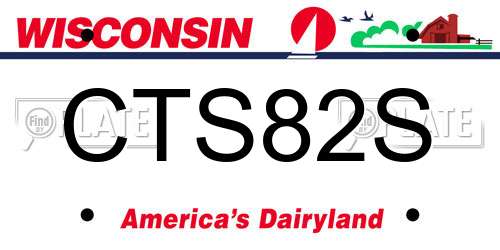 CTS82S Wisconsin License Plate