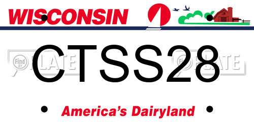 CTSS28 Wisconsin License Plate