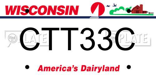 CTT33C Wisconsin License Plate