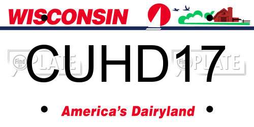 CUHD17 Wisconsin License Plate