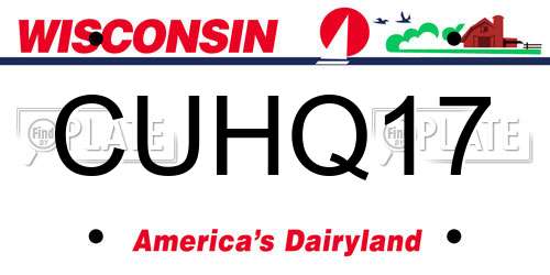 CUHQ17 Wisconsin License Plate