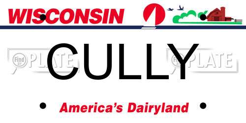 CULLY Wisconsin License Plate