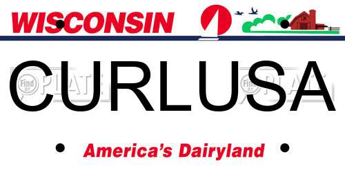 CURLUSA Wisconsin License Plate