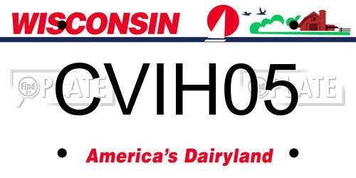 CVIH05 Wisconsin License Plate
