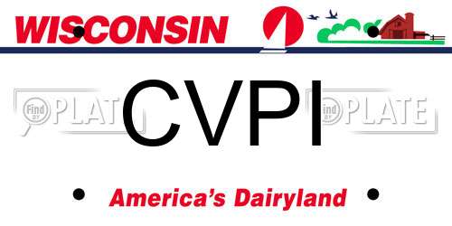 CVPI Wisconsin License Plate