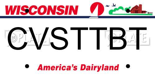 CVSTTBT Wisconsin License Plate