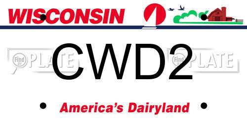 CWD2 Wisconsin License Plate