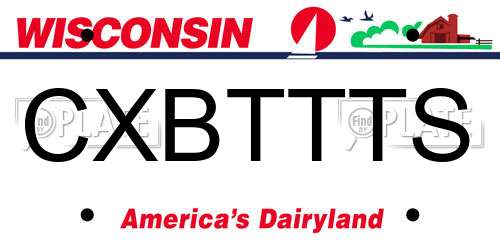 CXBTTTS Wisconsin License Plate