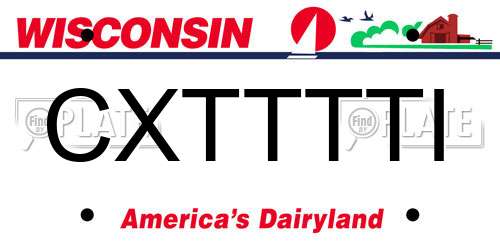 CXTTTTI Wisconsin License Plate