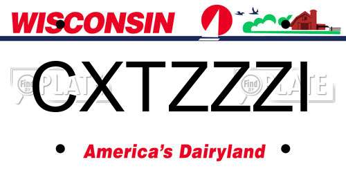 CXTZZZI Wisconsin License Plate