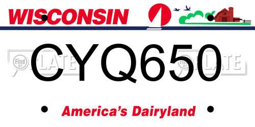 CYQ650 Wisconsin License Plate