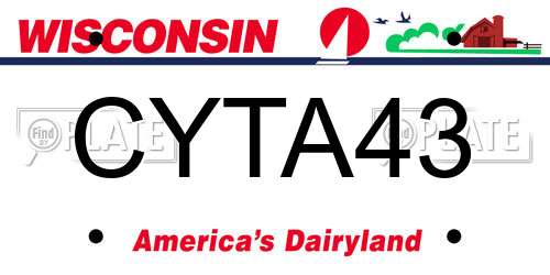 CYTA43 Wisconsin License Plate