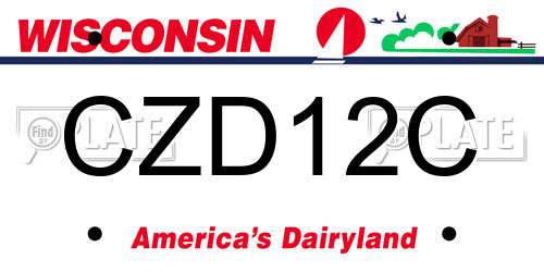 CZD12C Wisconsin License Plate