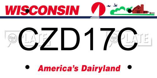 CZD17C Wisconsin License Plate