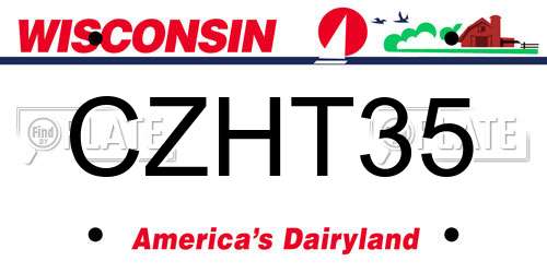 CZHT35 Wisconsin License Plate