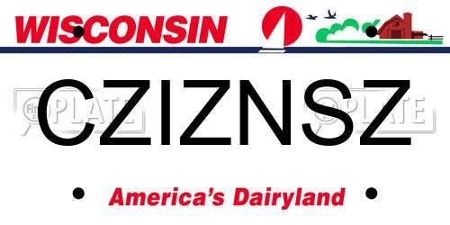 CZIZNSZ Wisconsin License Plate