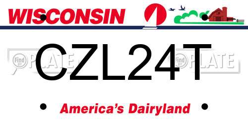 CZL24T Wisconsin License Plate