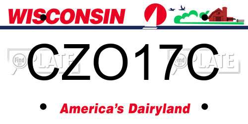 CZO17C Wisconsin License Plate