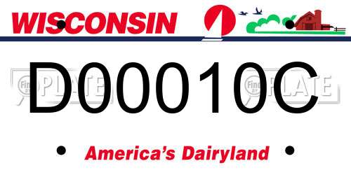 D00010C Wisconsin License Plate