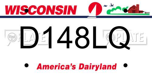 D148LQ Wisconsin License Plate