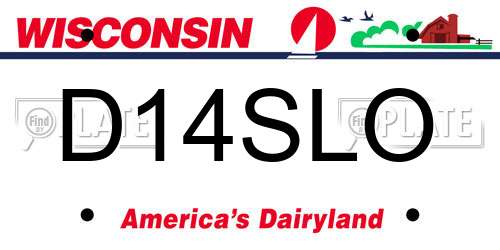 D14SLO Wisconsin License Plate