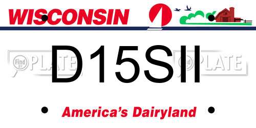 D15SII Wisconsin License Plate