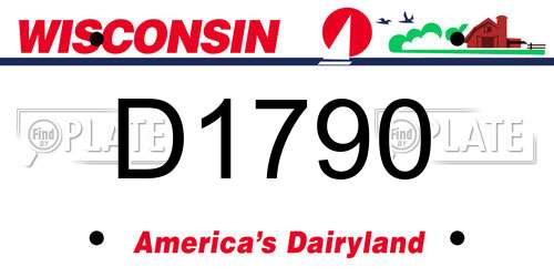 D1790 Wisconsin License Plate