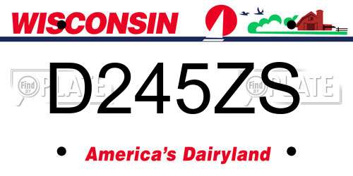 D245ZS Wisconsin License Plate