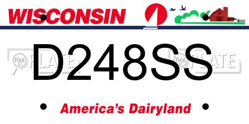 D248SS Wisconsin License Plate