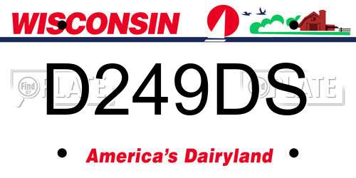 D249DS Wisconsin License Plate