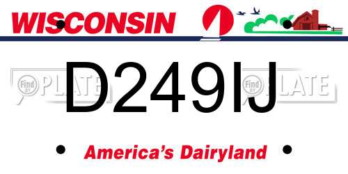 D249IJ Wisconsin License Plate