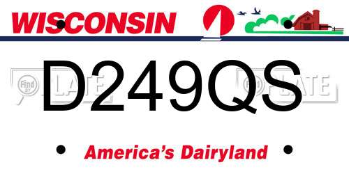D249QS Wisconsin License Plate