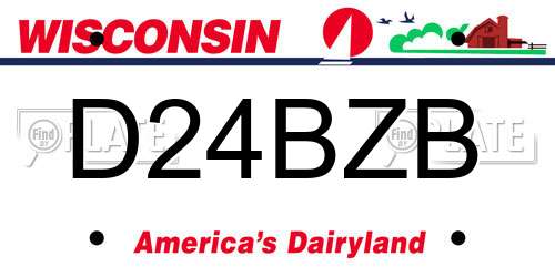 D24BZB Wisconsin License Plate