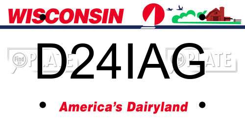 D24IAG Wisconsin License Plate