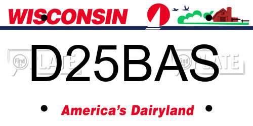 D25BAS Wisconsin License Plate