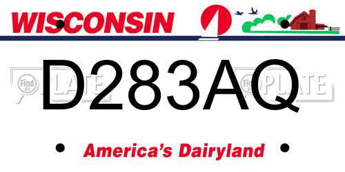 D283AQ Wisconsin License Plate