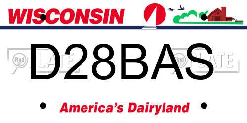 D28BAS Wisconsin License Plate