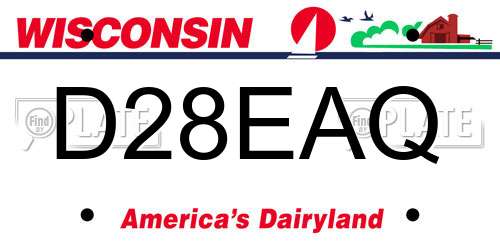 D28EAQ Wisconsin License Plate