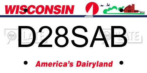 D28SAB Wisconsin License Plate