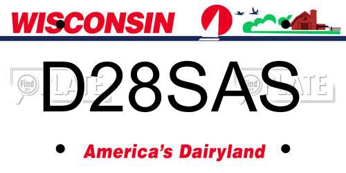 D28SAS Wisconsin License Plate