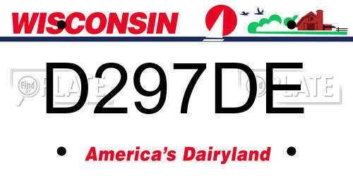 D297DE Wisconsin License Plate
