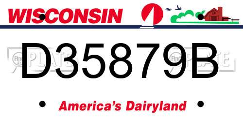 D35879B Wisconsin License Plate
