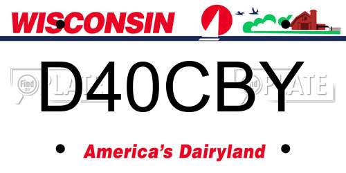 D40CBY Wisconsin License Plate