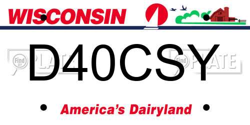 D40CSY Wisconsin License Plate