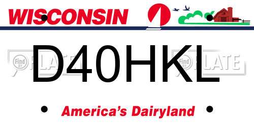 D40HKL Wisconsin License Plate