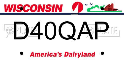 D40QAP Wisconsin License Plate