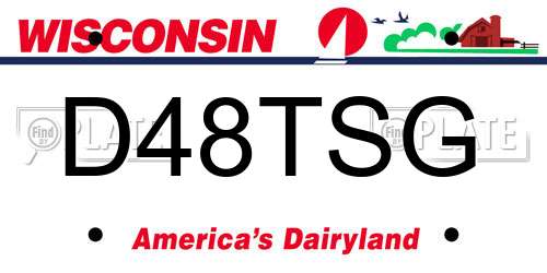 D48TSG Wisconsin License Plate