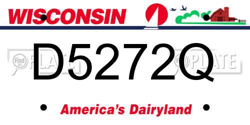 D5272Q Wisconsin License Plate