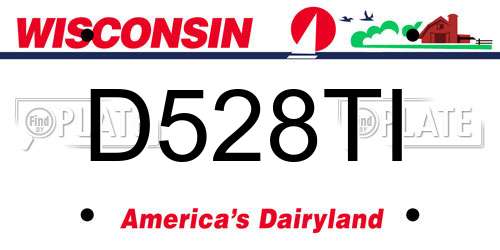 D528TI Wisconsin License Plate