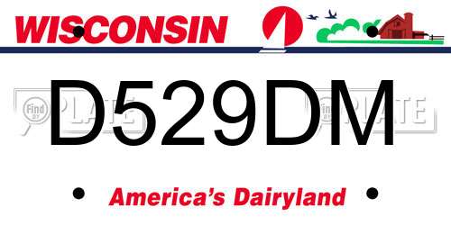 D529DM Wisconsin License Plate